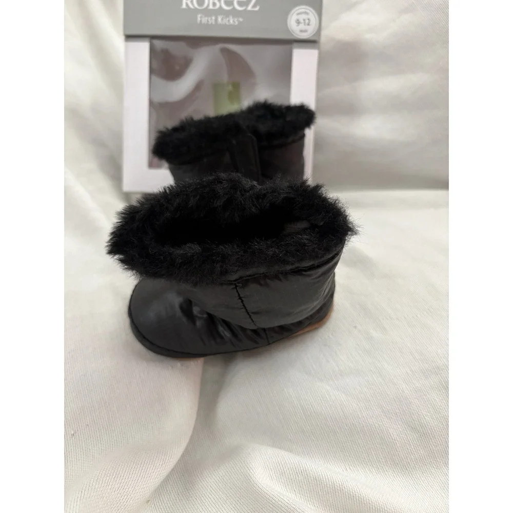 NEW Robeez First Kicks Faux-Fur Asheville Boots Size 9-12 Months Robeez Boots